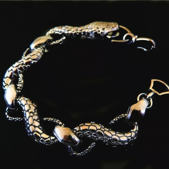 Betsey Johnson charm Fashion jewelry Bronze snake bracelet Women - Picture 2 of 4